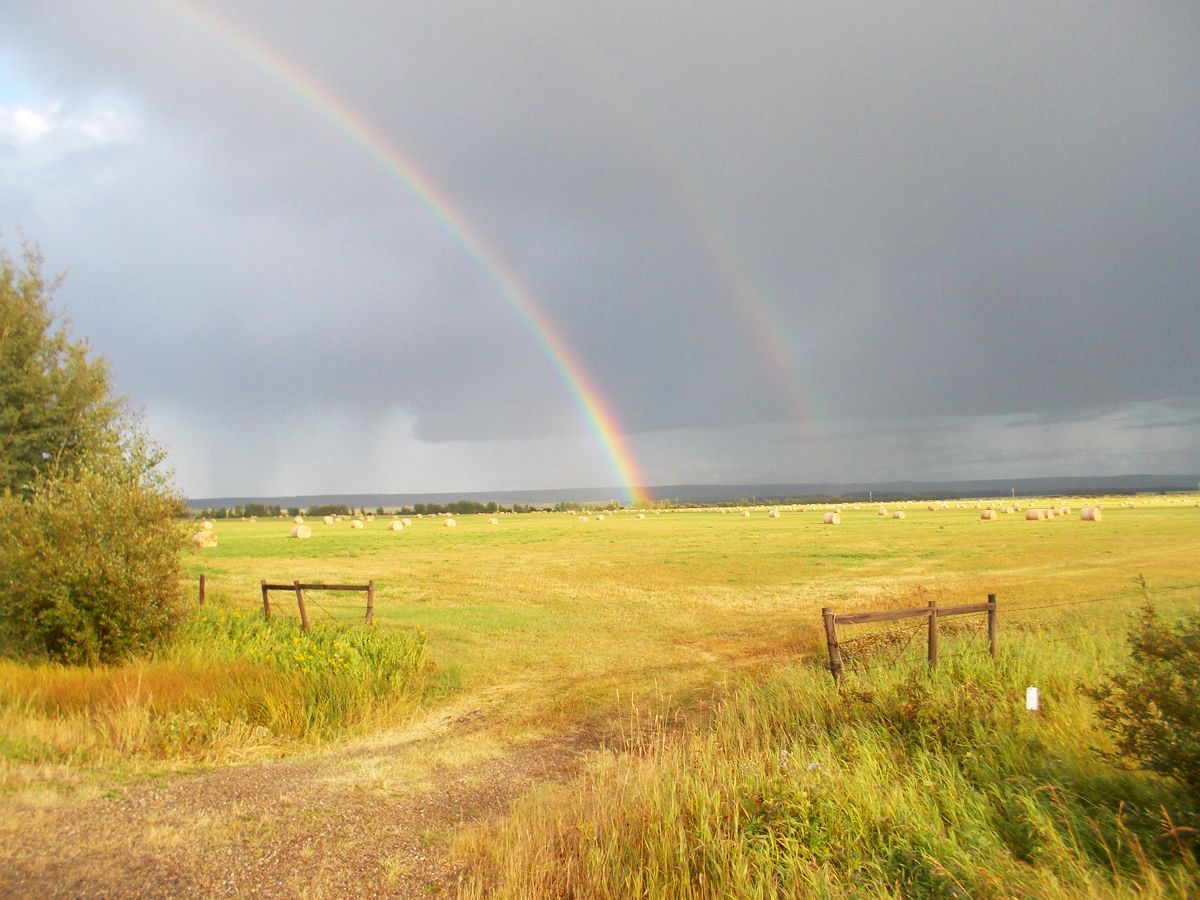 Rainbow Over Hay Crop